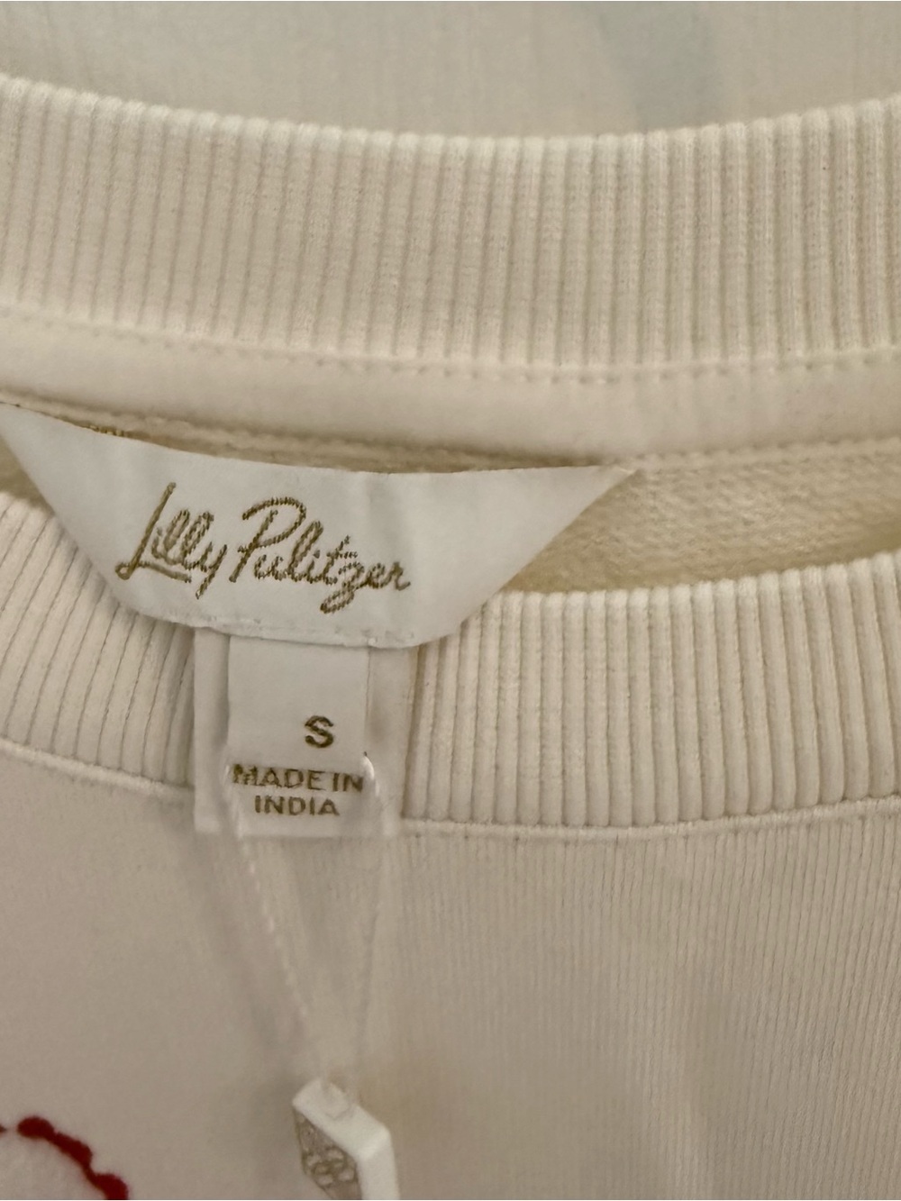 NWT LILLY PULITZER Ballad Cotton Sweatshirt SZ S - Picture 5 of 5